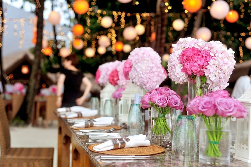 Wedding rings and flowers